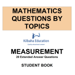 MQBT10 - Measurement - 20 Extended Answer Questions