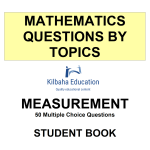 MQBT10 - Measurement - 50 Multiple Choice Questions