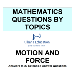 MQBT11 - Motion and Force - 20 Extended Answer Questions