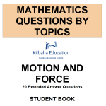 MQBT11 - Motion and Force - 20 Extended Answer Questions