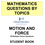 MQBT11 - Motion and Force - 50 Multiple Choice Questions