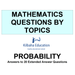 MQBT12 - Probability - 20 Extended Answer Questions