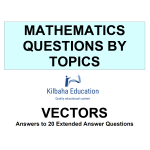 MQBT13 - Vectors - 20 Extended Answer Questions