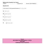 MQBT13 - Vectors - 50 Multiple Choice Questions