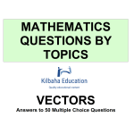 MQBT13 - Vectors - 50 Multiple Choice Questions