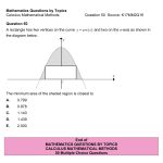 MQBT1 - Calculus Maths Methods - 50 Multiple Choice Questions