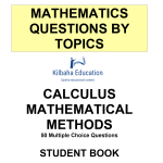 MQBT1 - Calculus Maths Methods - 50 Multiple Choice Questions