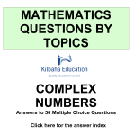 MQBT2 - Complex Numbers - 50 Multiple Choice Questions