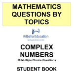 MQBT2 - Complex Numbers - 50 Multiple Choice Questions