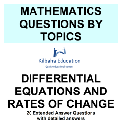 MQBT4 - Differential Equations - 20 Extended Answer Questions