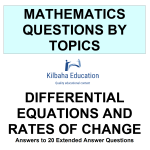 MQBT4 - Differential Equations - 20 Extended Answer Questions