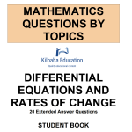 MQBT4 - Differential Equations - 20 Extended Answer Questions