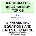 MQBT4 - Differential Equations - 50 Multiple Choice Questions