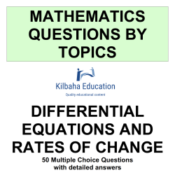 MQBT4 - Differential Equations - 50 Multiple Choice Questions