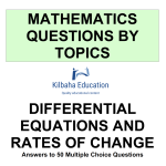 MQBT4 - Differential Equations - 50 Multiple Choice Questions