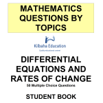 MQBT4 - Differential Equations - 50 Multiple Choice Questions