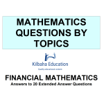 MQBT5 - Financial Mathematics - 20 Extended Answer Questions