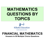 MQBT5 - Financial Mathematics - 50 Multiple Choice Questions