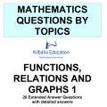 MQBT6 - Functions and Relations 1 - 20 Extended Answer Questions