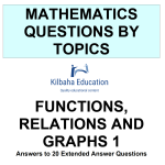 MQBT6 - Functions and Relations 1 - 20 Extended Answer Questions