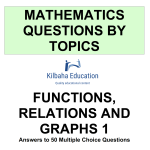 MQBT6 - Functions and Relations 1 - 50 Multiple Choice Questions