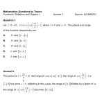 MQBT6 - Functions and Relations 1 - 50 Multiple Choice Questions