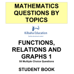 MQBT6 - Functions and Relations 1 - 50 Multiple Choice Questions