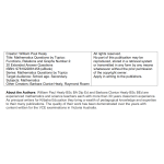 MQBT7 - Functions and Relations 2 - 20 Extended Answer Questions