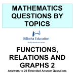 MQBT7 - Functions and Relations 2 - 20 Extended Answer Questions