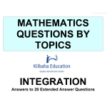 MQBT9 - Integration - 20 Extended Answer Questions