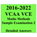 2016-2022 VCAA VCE Maths Methods Sample Exam 2 - Detailed Answers