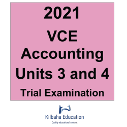 2021 Kilbaha VCE Accounting Units 3 and 4 Trial Examination