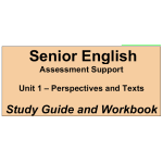 Senior English Unit 1 - Perspectives and Texts