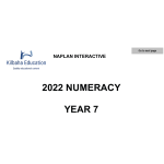2022 Kilbaha Interactive NAPLAN Trial Test Numeracy Year 7