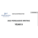 2022 Kilbaha Interactive NAPLAN Trial Test Writing Year 9