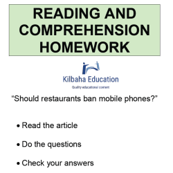 Reading - Should restaurants ban mobiles