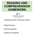 Reading - Hannah and the Tomorrow Room