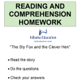 Reading - The sly fox and the clever hen