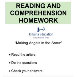 Reading - Making angels in the snow