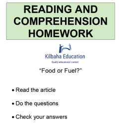 Reading - Food or Fuel