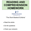 Reading - The short-beaked echidna