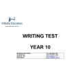 Literacy Tests - Writing Year 10