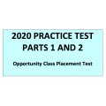Opportunity Class Placement Test Opportunity Class Placement Test