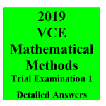 2019 Kilbaha VCE Maths Methods Trial Examination 1
