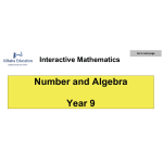Interactive Mathematics - Number and Algebra - Year 9