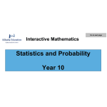 Interactive Mathematics - Statistics and Probability - Year 10