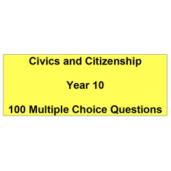 Multiple choice questions - Civics and Citizenship Year 10