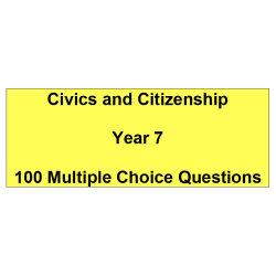 Multiple choice questions - Civics and Citizenship Year 7