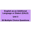 Multiple choice questions - English as an additional language or dialect Unit 3
