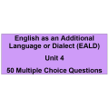 Multiple choice questions - English as an additional language or dialect Unit 4